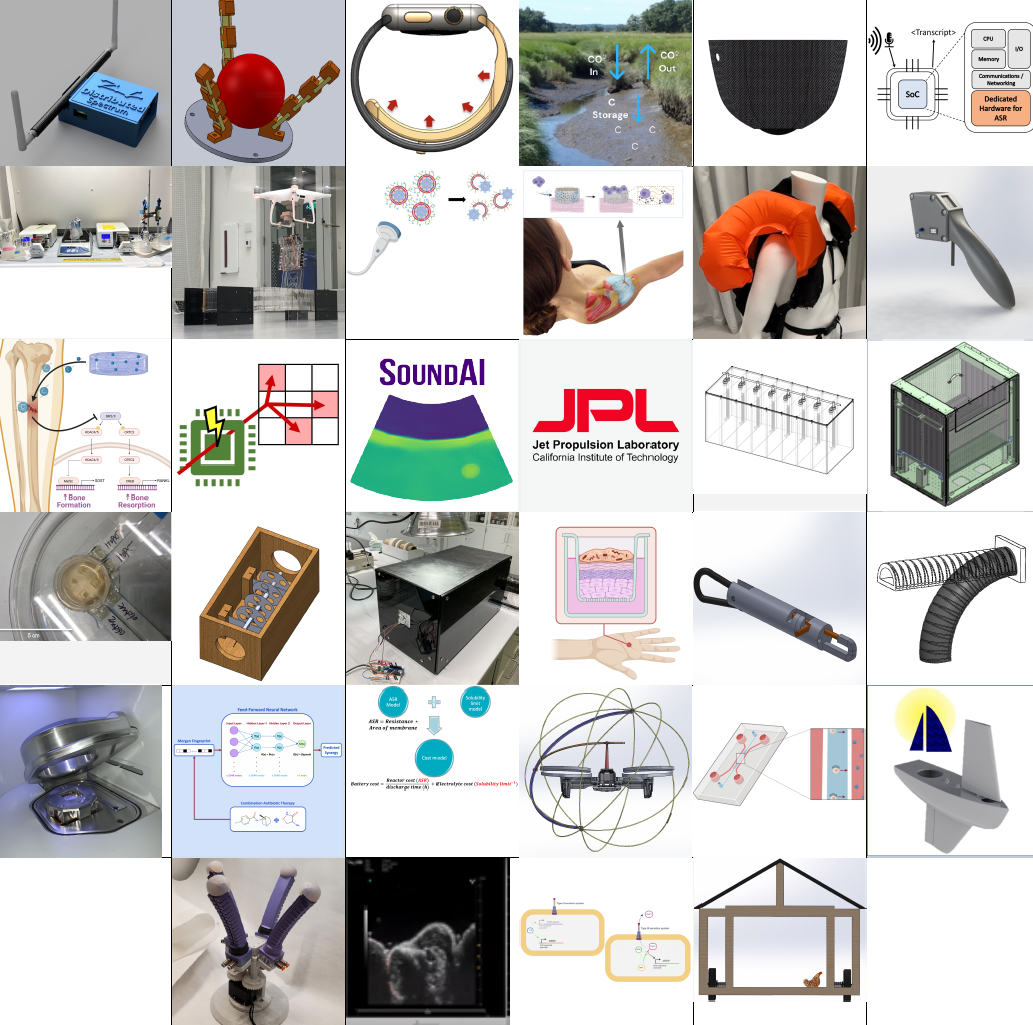 lots of images of projects tiled